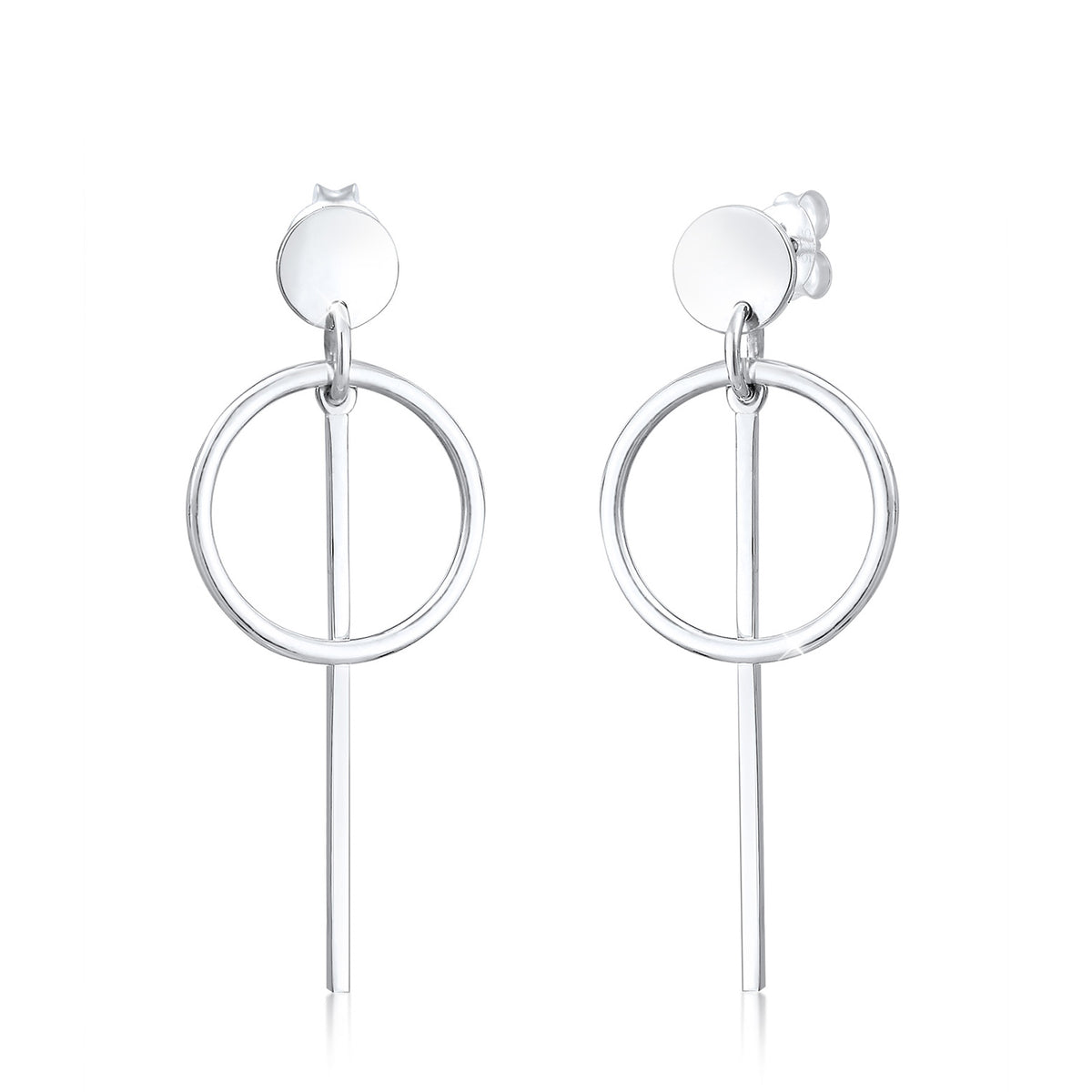 Silber - Elli | Ohrhänger Geo | 925er Sterling Silber