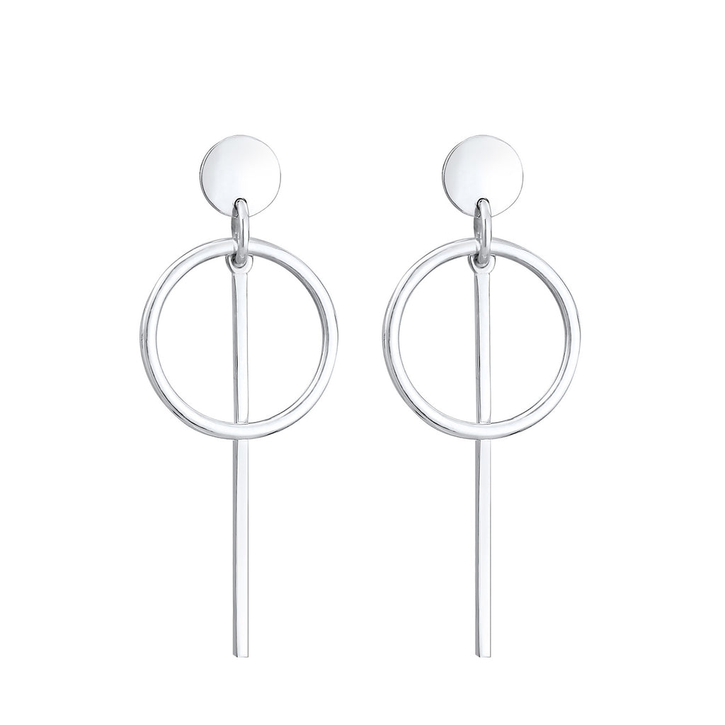 Silber - Elli | Ohrhänger Geo | 925er Sterling Silber