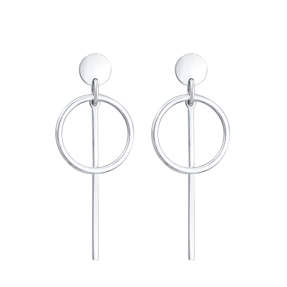 Silber - Elli | Ohrhänger Geo | 925er Sterling Silber