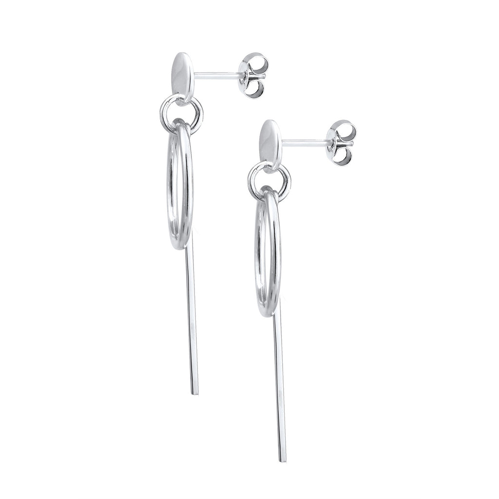 Silber - Elli | Ohrhänger Geo | 925er Sterling Silber