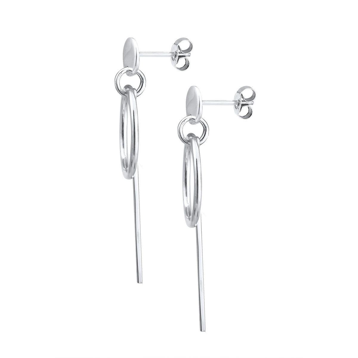 Silber - Elli | Ohrhänger Geo | 925er Sterling Silber