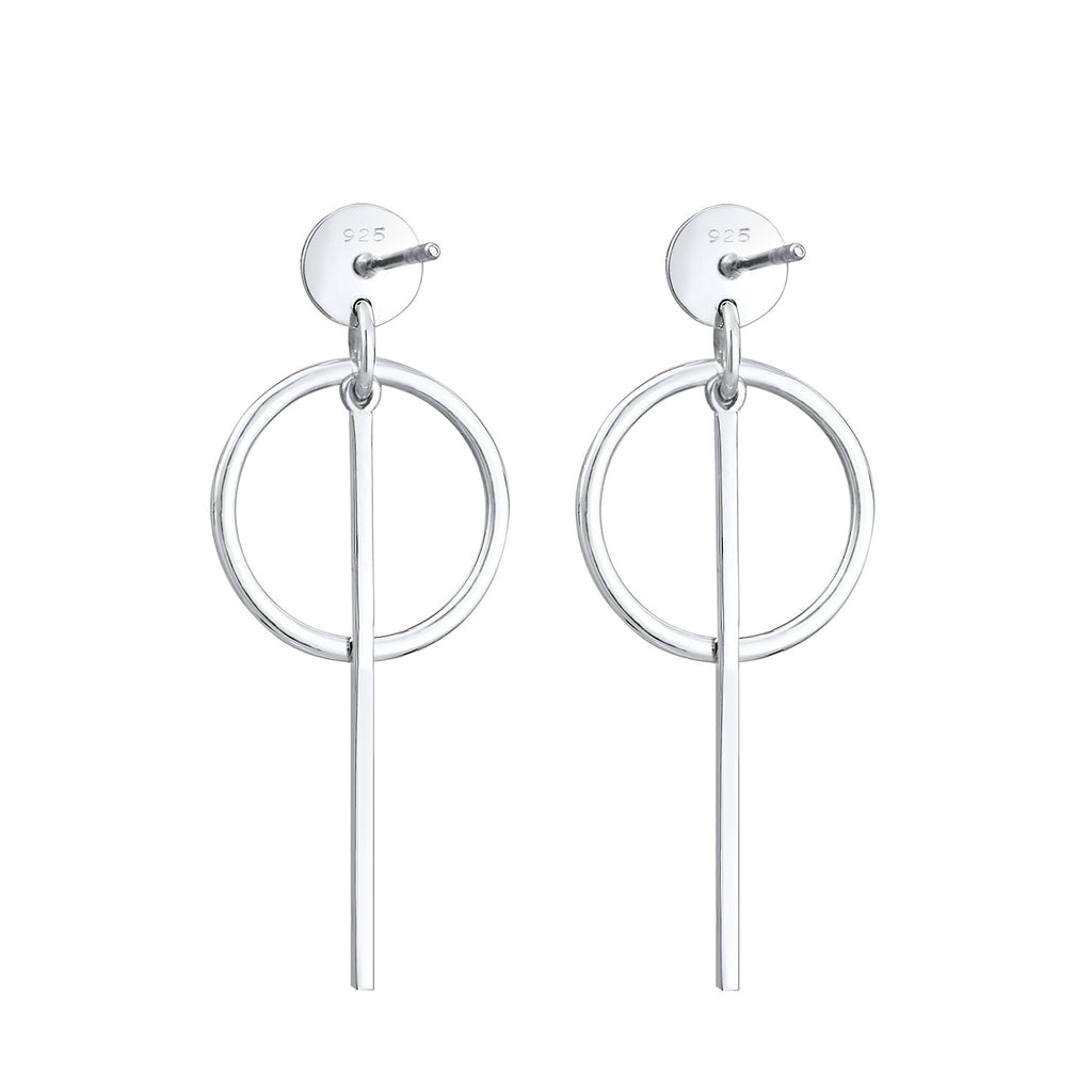 Silber - Elli | Ohrhänger Geo | 925er Sterling Silber