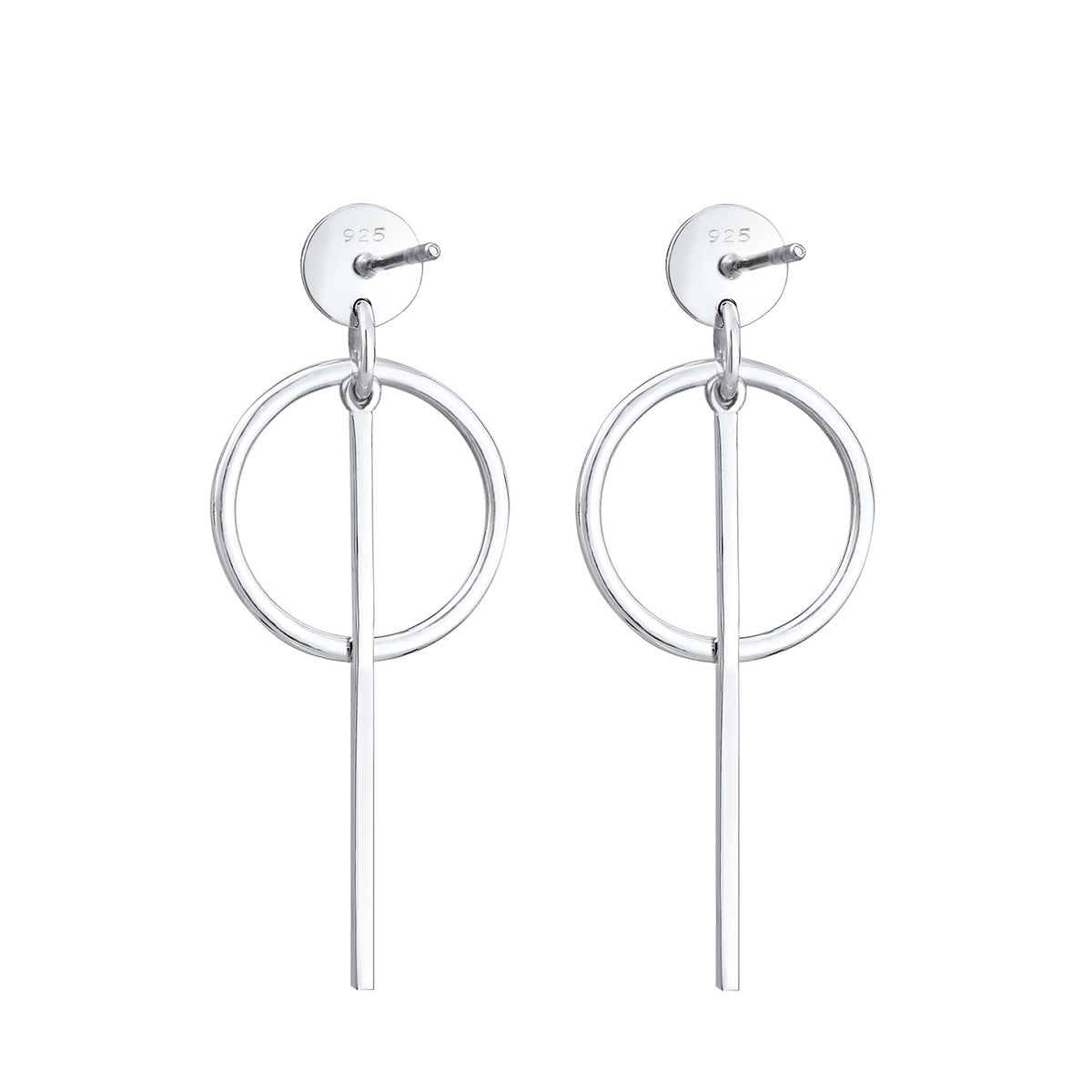 Silber - Elli | Ohrhänger Geo | 925er Sterling Silber