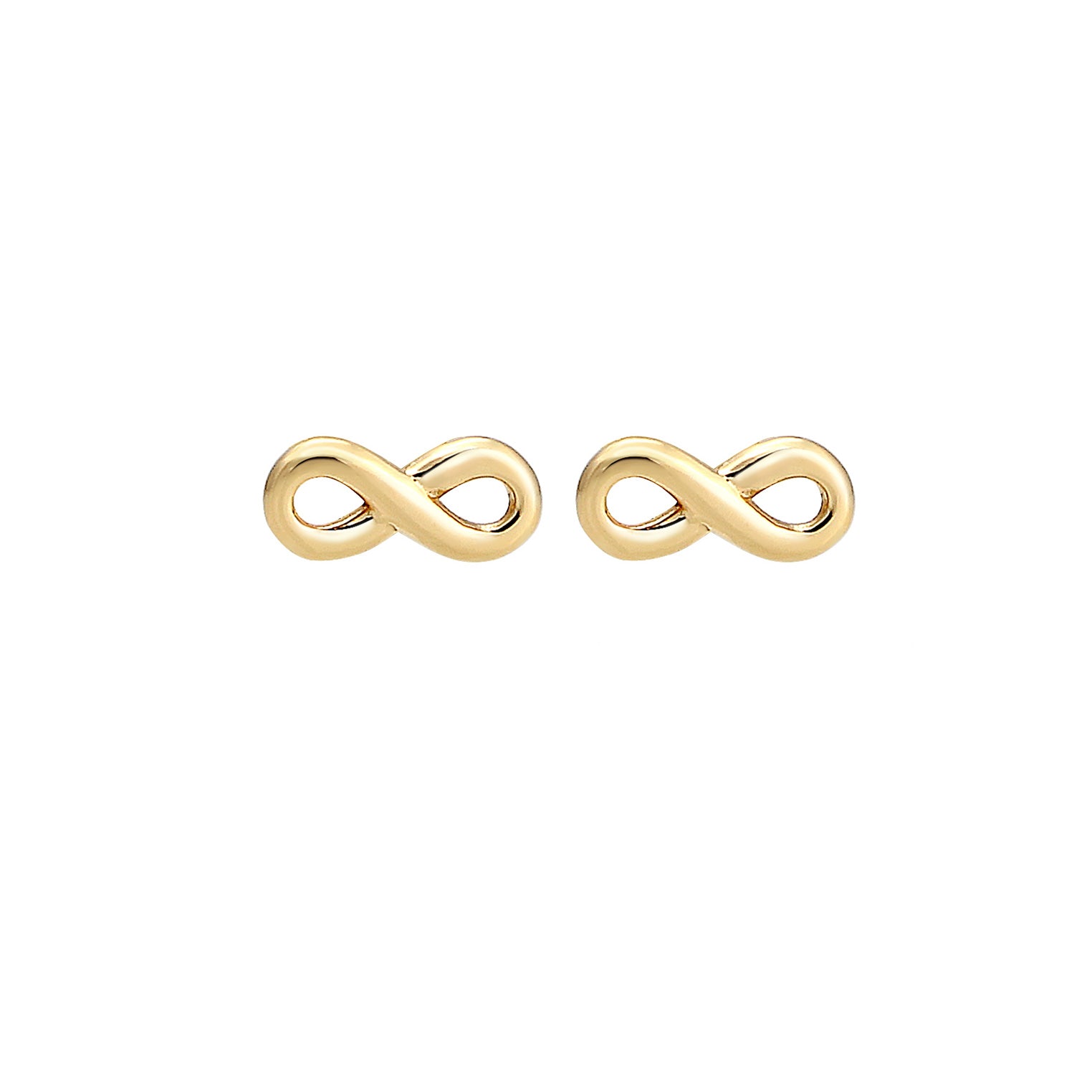 Gold - Elli PREMIUM | Ohrstecker Infinity | 585 Gelbgold