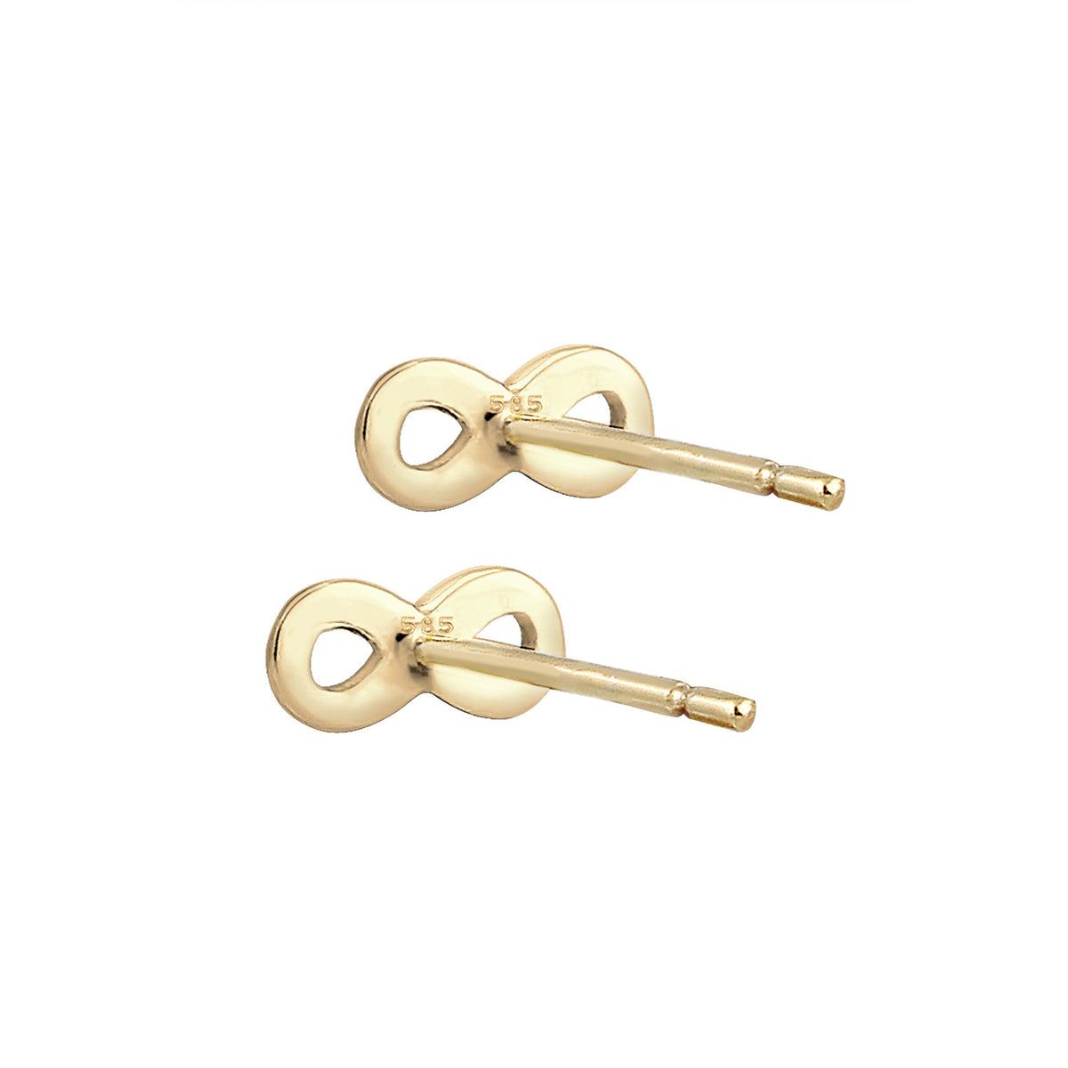 Gold - Elli PREMIUM | Ohrstecker Infinity | 585 Gelbgold