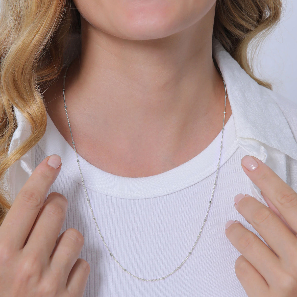 Silber - Elli | Kugel-Halskette | 925er Sterling Silber