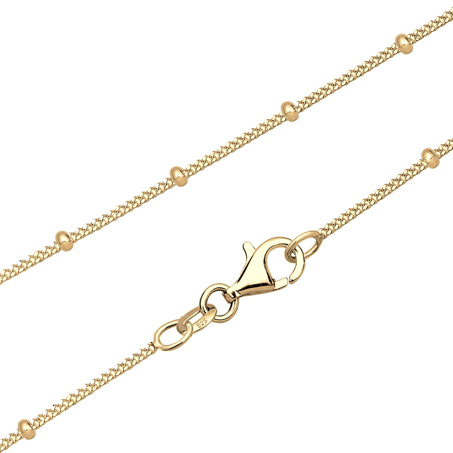 Gold - Elli | Kugel-Halskette | 925 Sterling Silber vergoldet