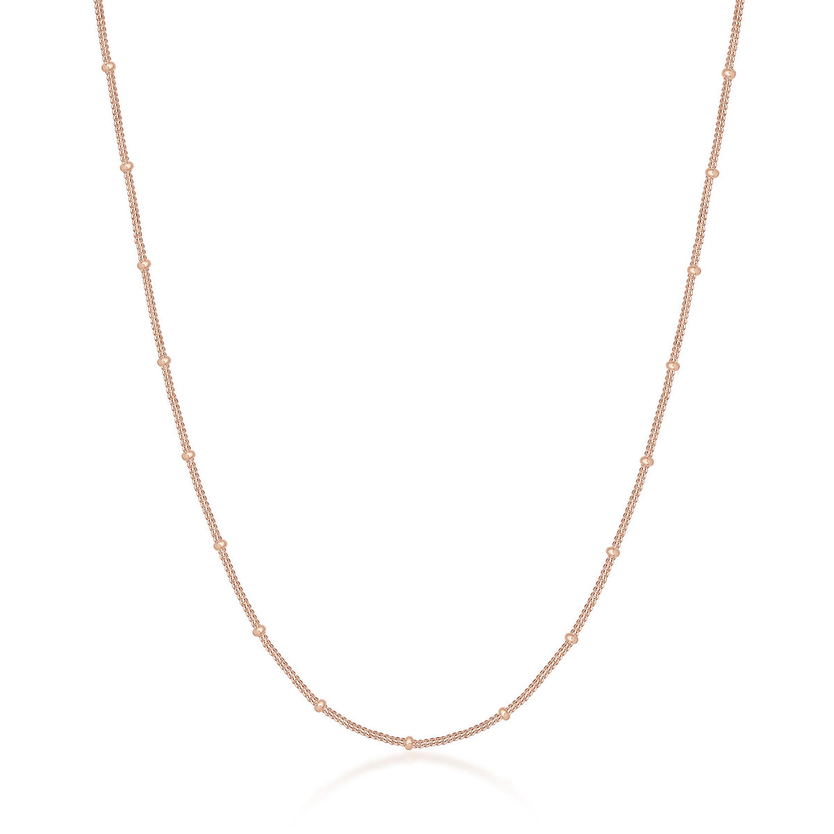 Roségold - Elli | Kugel-Halskette | 925 Sterling Silber Rosegold