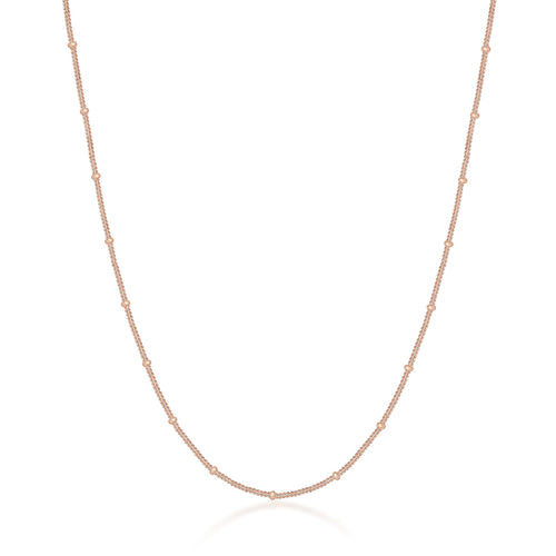Roségold - Elli | Kugel-Halskette | 925 Sterling Silber Rosegold