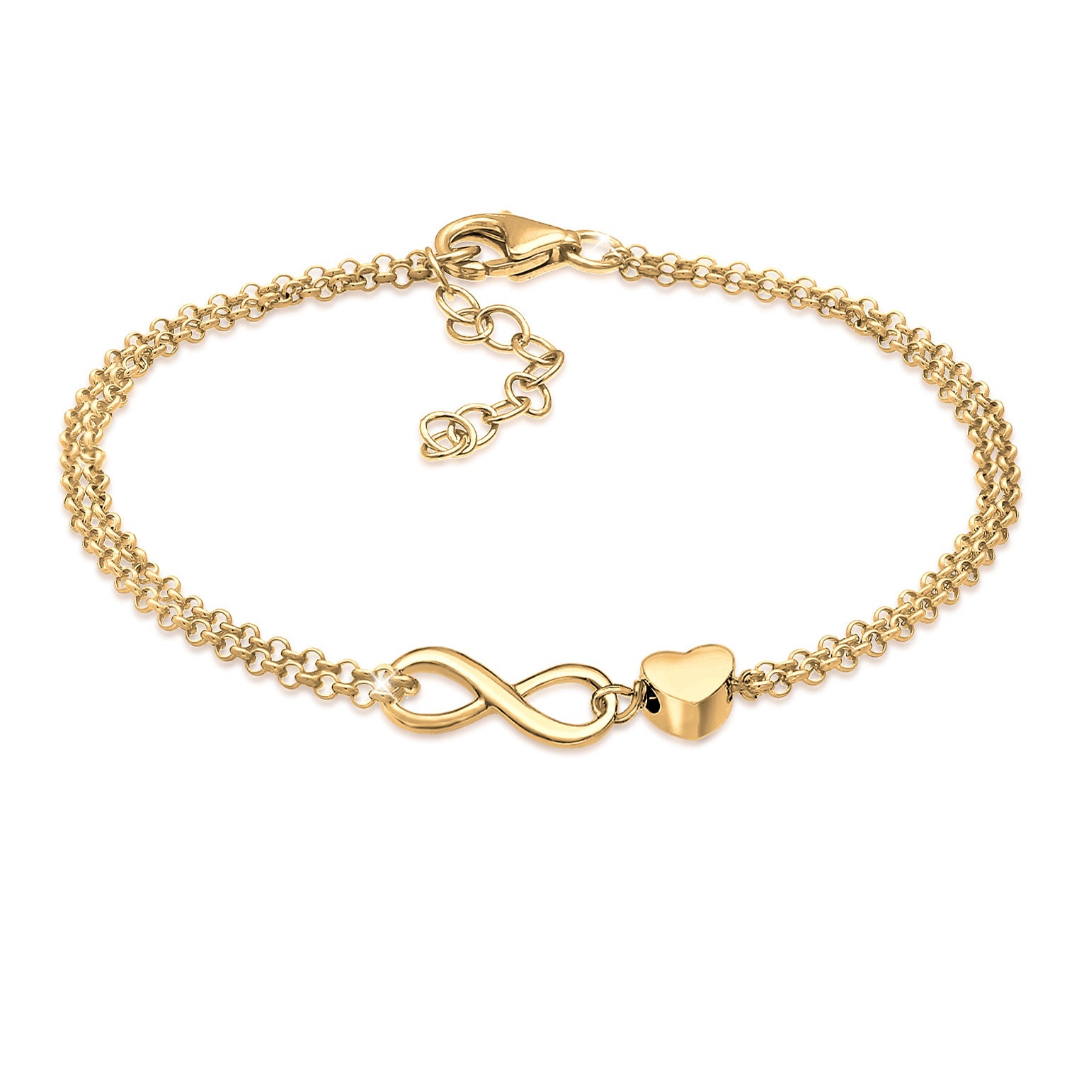 Gold - Elli | Armband Herz | 925 Sterling Silber vergoldet