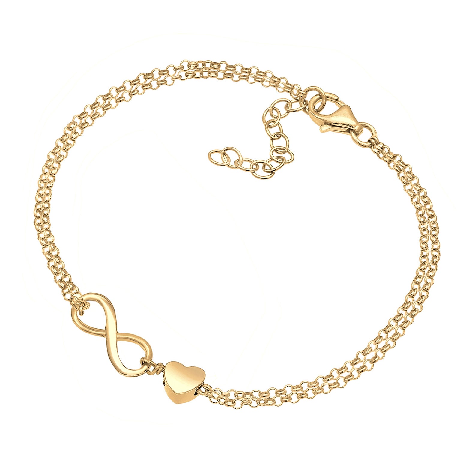 Gold - Elli | Armband Herz | 925 Sterling Silber vergoldet