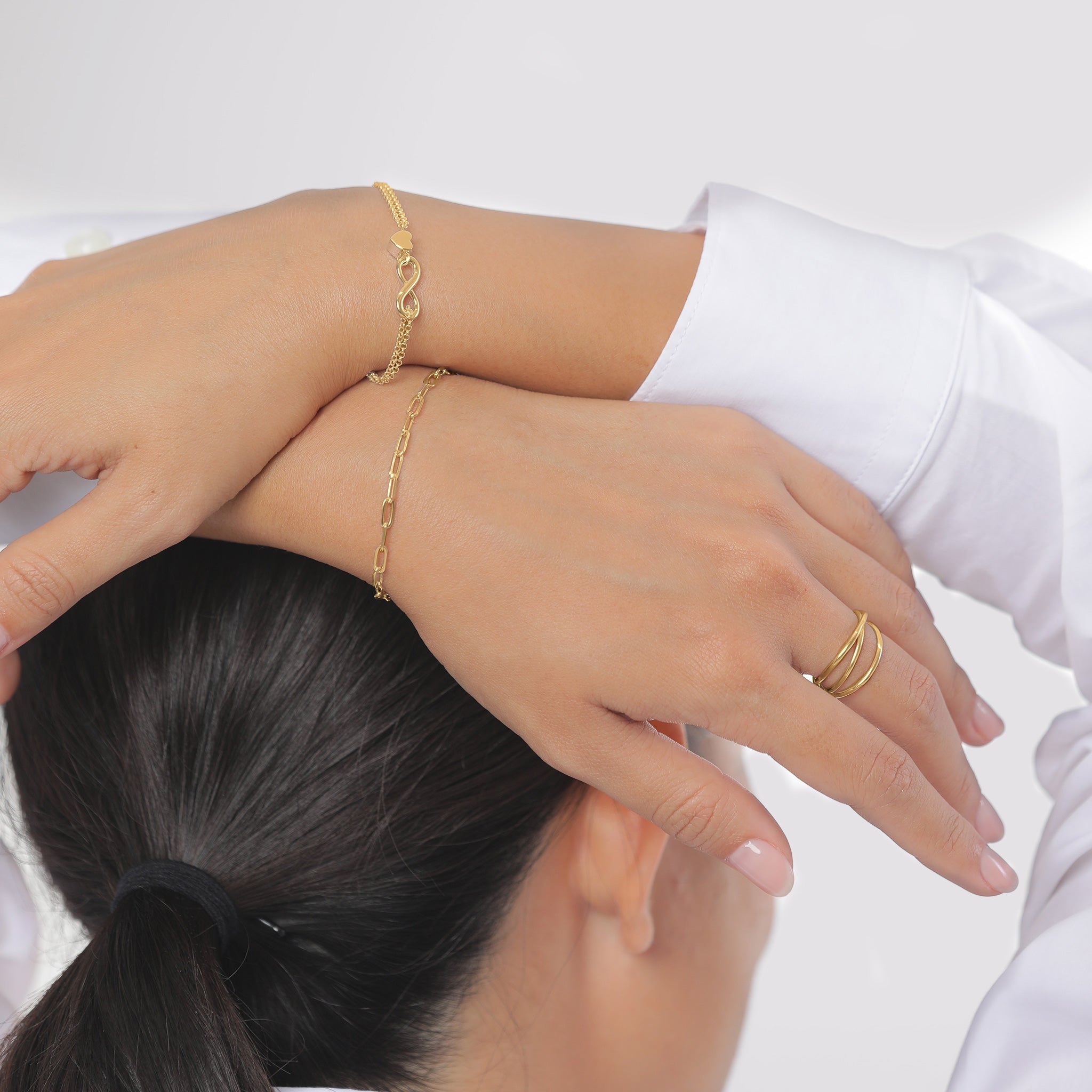 Gold - Elli | Armband Herz | 925 Sterling Silber vergoldet