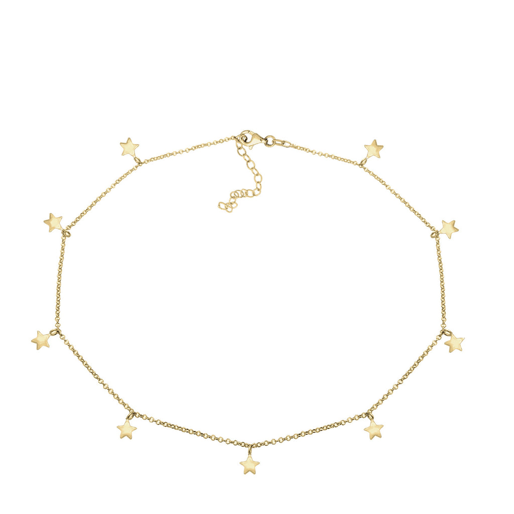Gold - Elli | Choker Astro | 925 Sterling Silber vergoldet