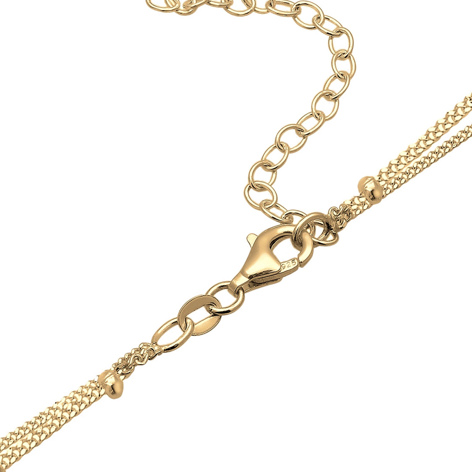 Gold - Elli | Layer-Halskette Geo | 925 Sterling Silber vergoldet