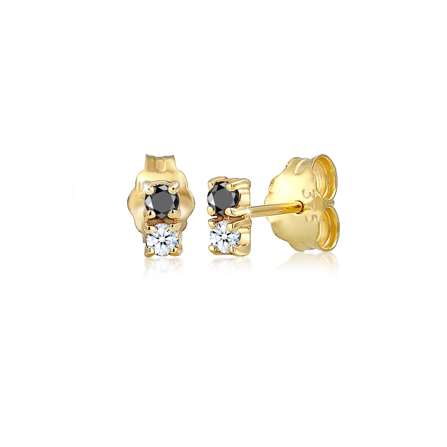 Gold - Elli DIAMONDS | Ohrstecker | Diamant ( Weiß, 0,12 ct ) | 375 Gelbgold