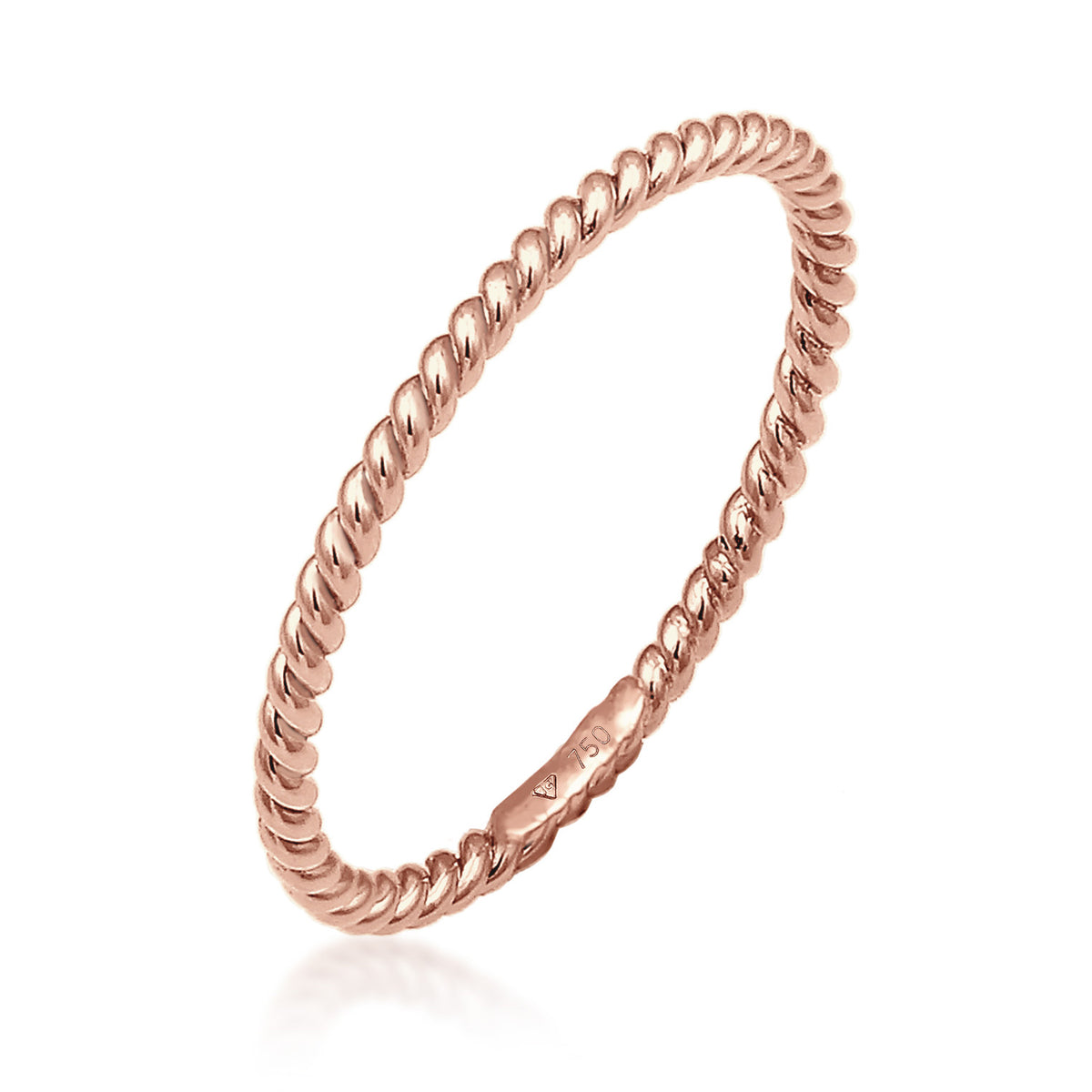 Roségold - Elli PREMIUM | Ring Twisted | 750 Roségold