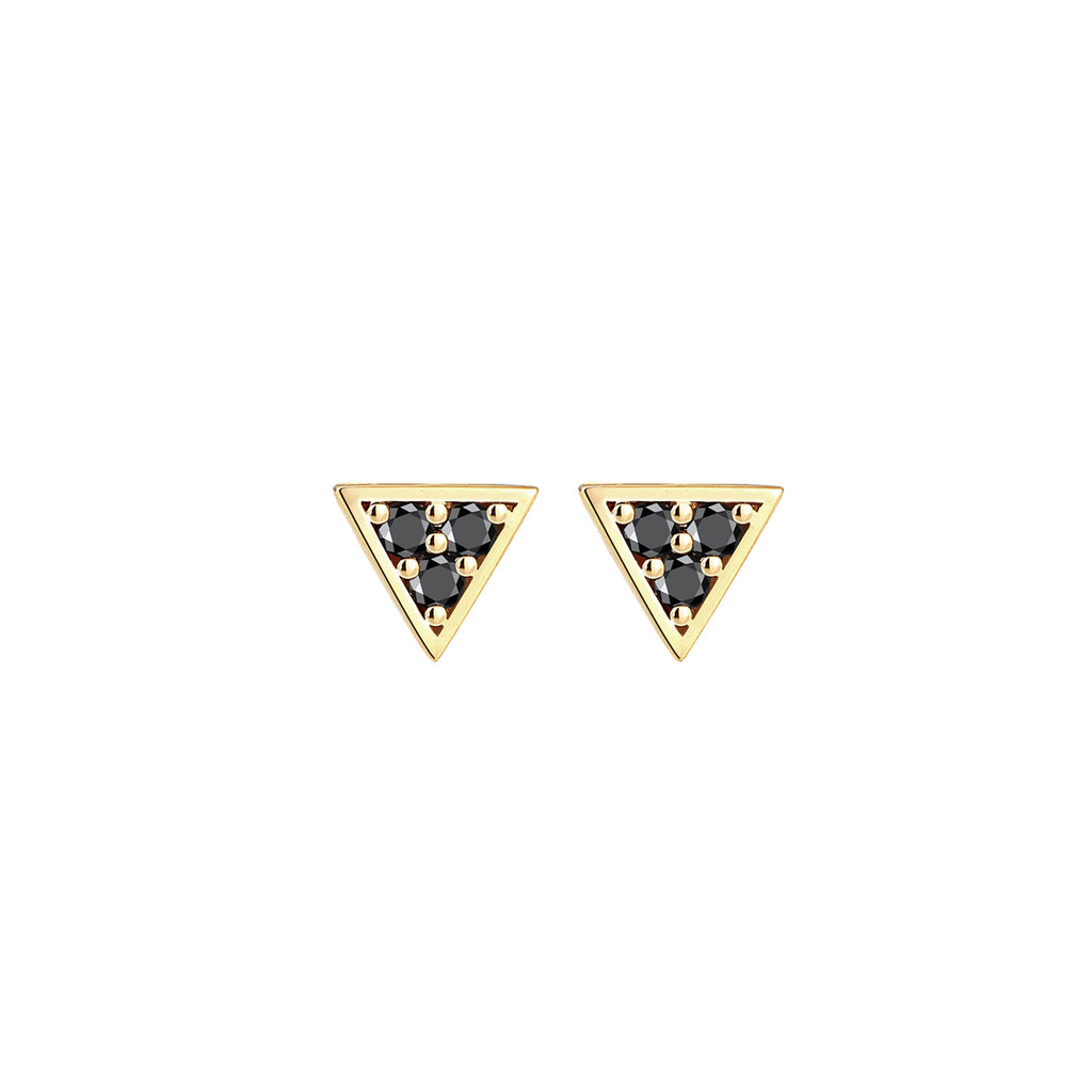 Gold - Elli DIAMONDS | Ohrstecker | Diamant ( Schwarz, 0,09 ct ) | 375 Gelbgold