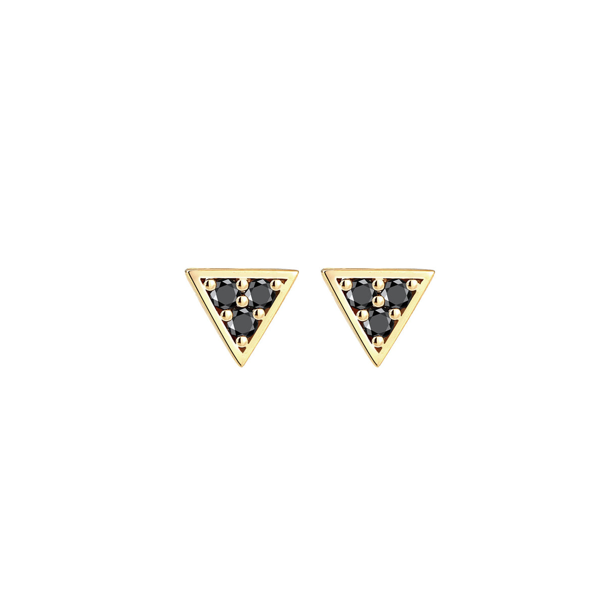 Gold - Elli DIAMONDS | Ohrstecker | Diamant ( Schwarz, 0,09 ct ) | 375 Gelbgold