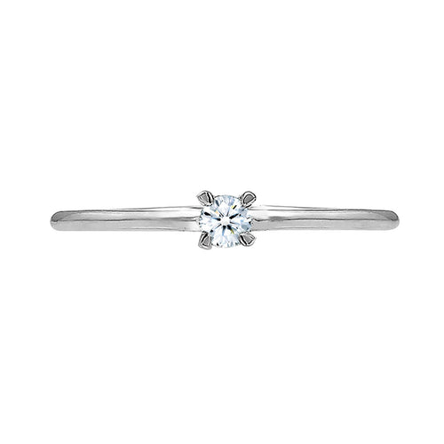 Silber - Elli DIAMONDS | Solitär-Ring | Diamant ( Weiß, 0,06 ct ) | 585 Weißgold