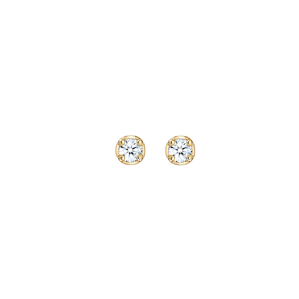 Weiß - Elli DIAMONDS | Ohrstecker | Diamant ( Weiß, 0,03 ct ) | 375 Gelbgold
