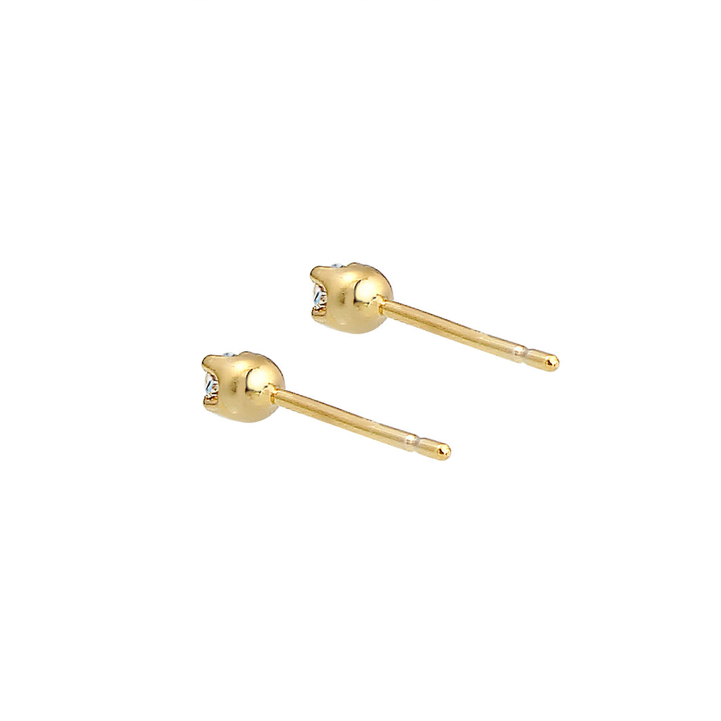 Weiß - Elli DIAMONDS | Ohrstecker | Diamant ( Weiß, 0,03 ct ) | 375 Gelbgold