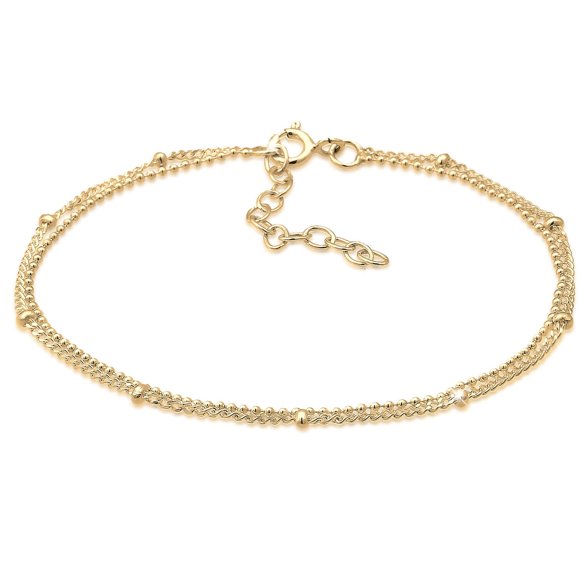 Gold - Elli | Kugel-Gliederarmband Geo | 925 Sterling Silber vergoldet