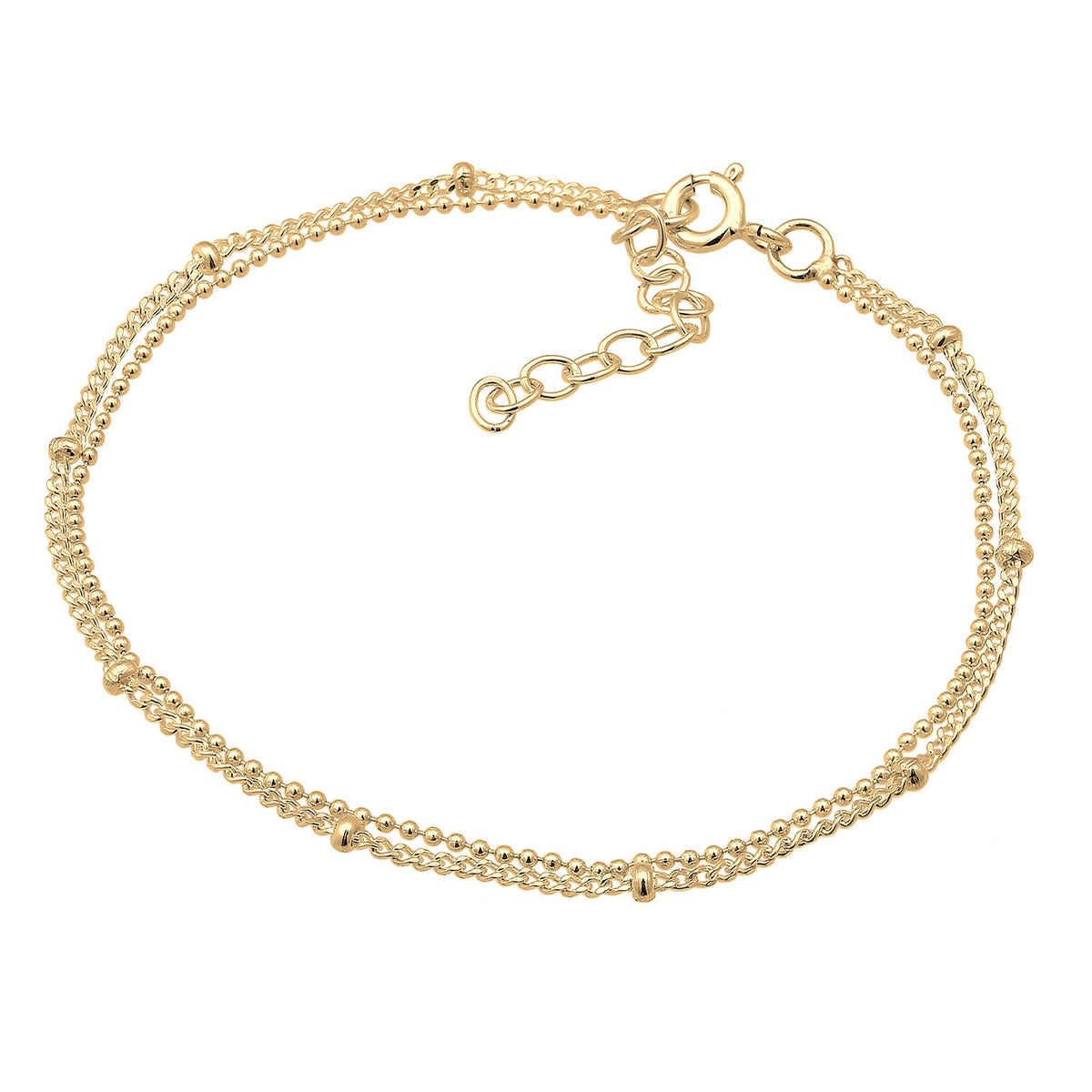 Gold - Elli | Kugel-Gliederarmband Geo | 925 Sterling Silber vergoldet