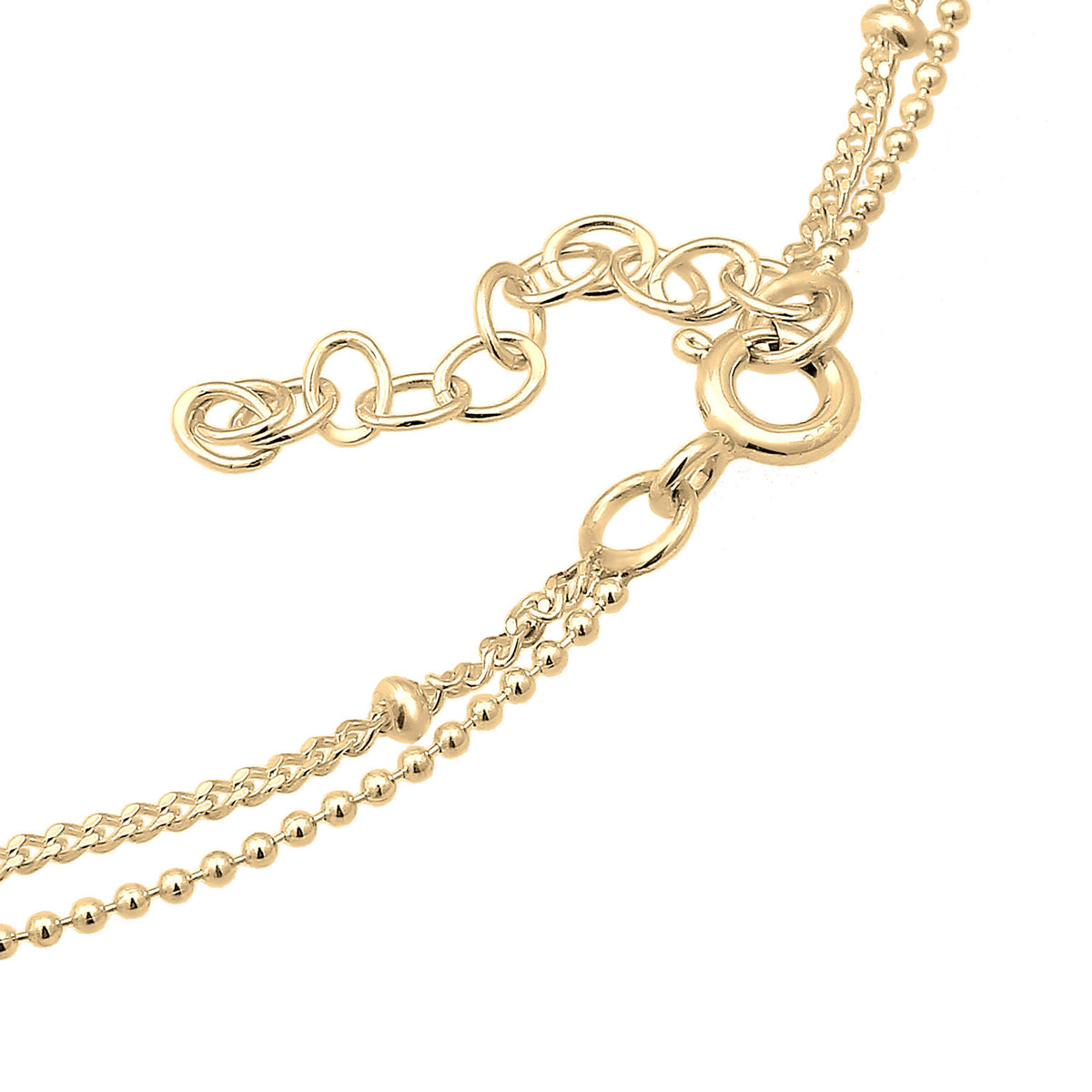 Gold - Elli | Kugel-Gliederarmband Geo | 925 Sterling Silber vergoldet