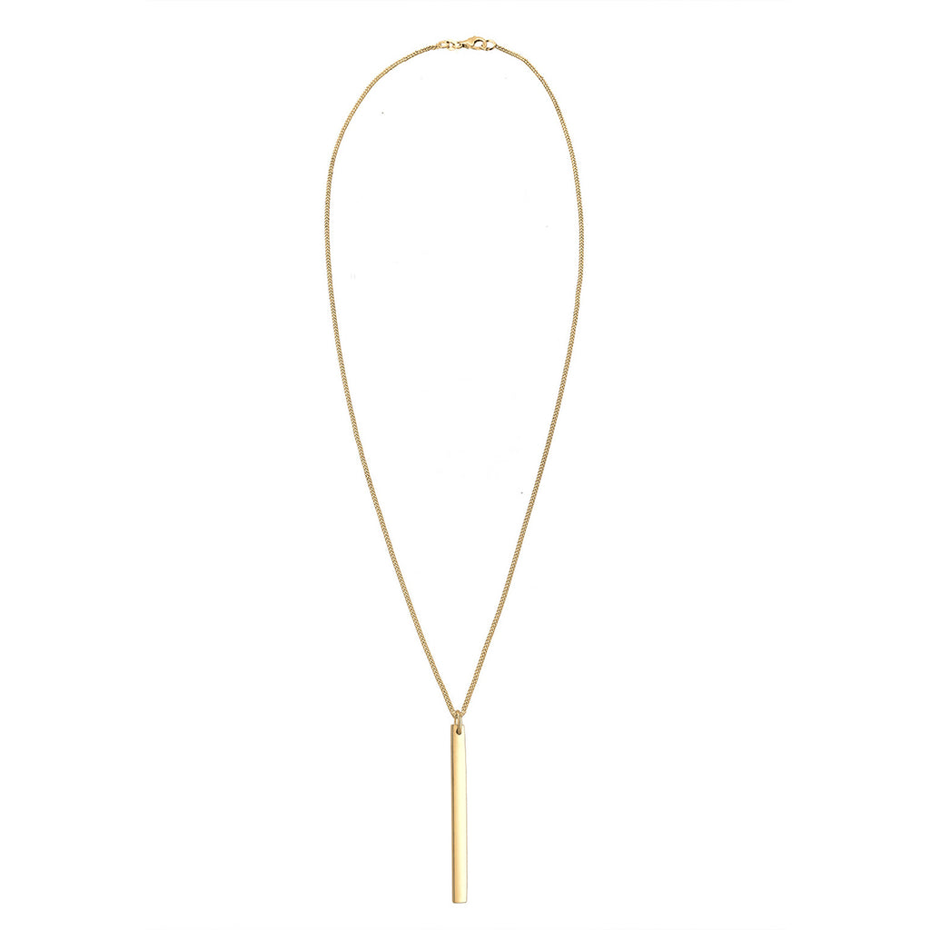 Gold - Elli | Halskette Stab | 925 Sterling Silber vergoldet