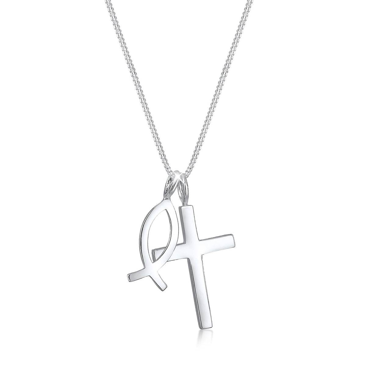 Silber - Elli | Halskette Fisch | 925er Sterling Silber