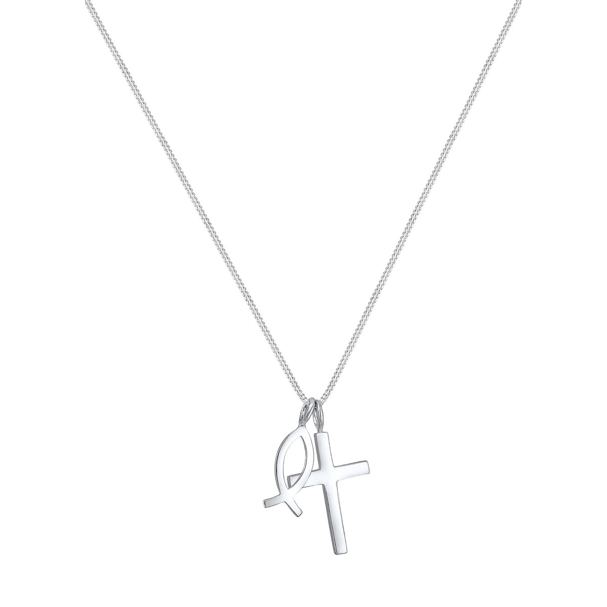Silber - Elli | Halskette Fisch | 925er Sterling Silber