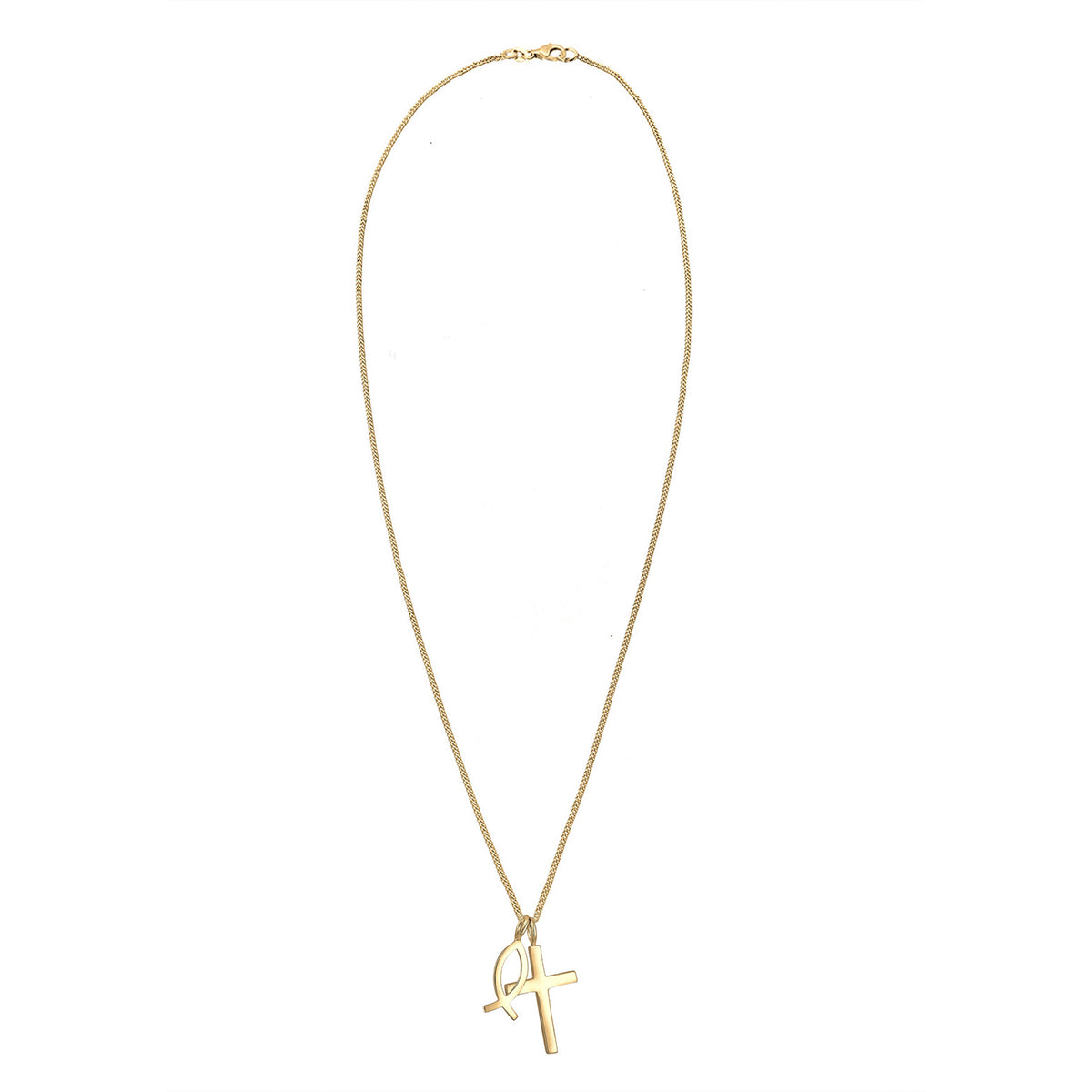 Gold - Elli | Halskette Fisch | 925 Sterling Silber vergoldet