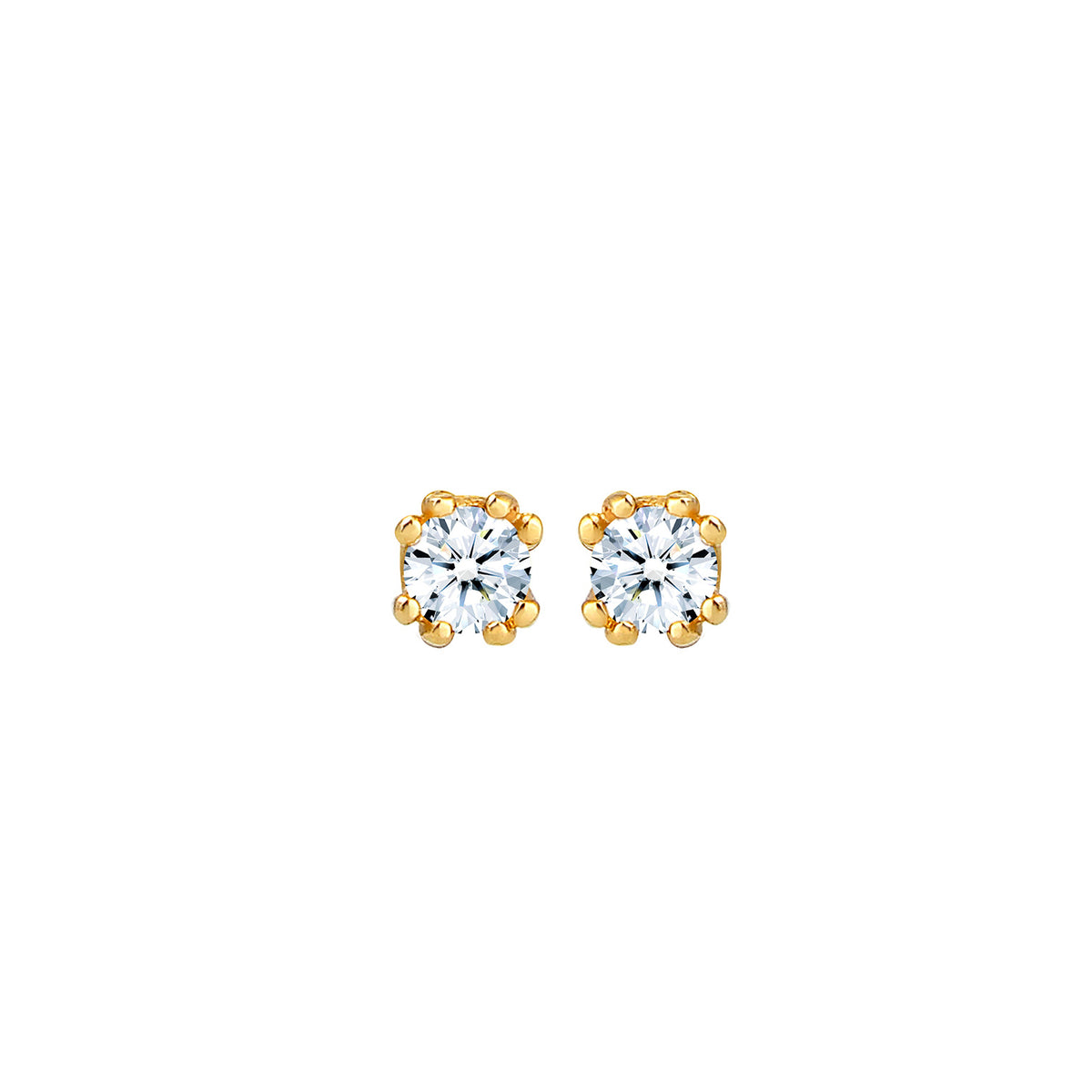 Gold - Elli DIAMONDS | Solitär-Ohrring | Diamant ( Weiß, 0,06 ct ) | 585 Gelbgold