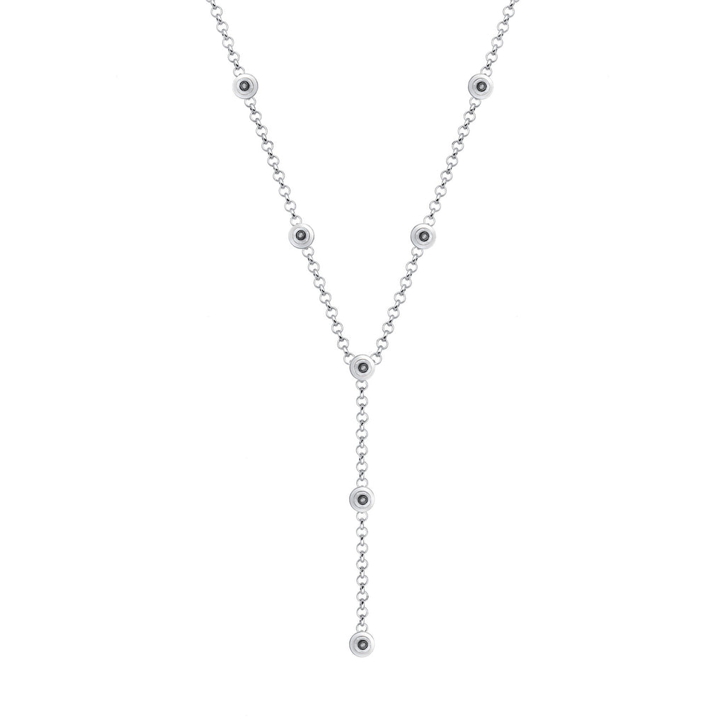 Silber - Elli | Y-Halskette | Mit Kristallen von Swarovski® (Weiß) | 925er Sterling Silber