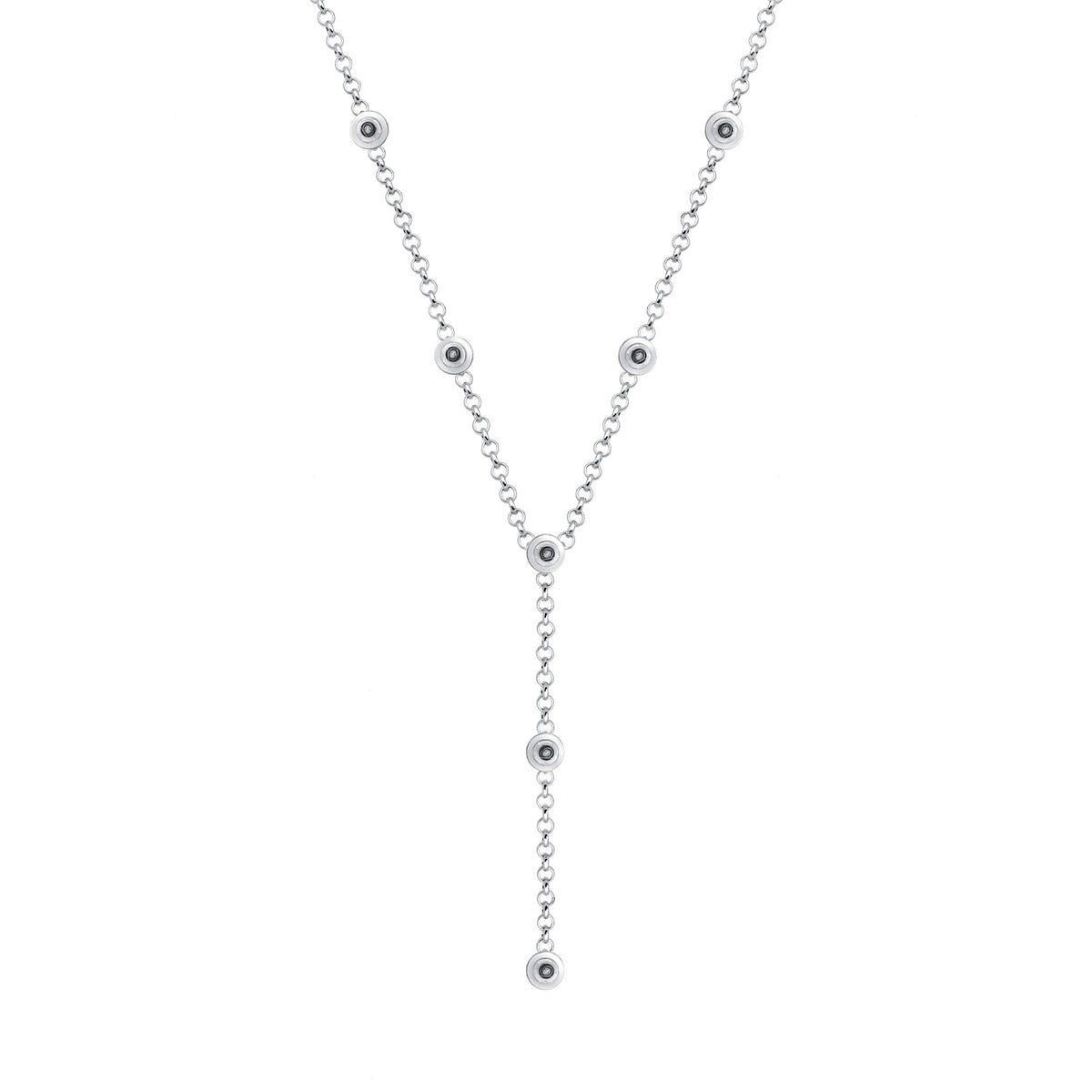 Silber - Elli | Y-Halskette | Mit Kristallen von Swarovski® (Weiß) | 925er Sterling Silber