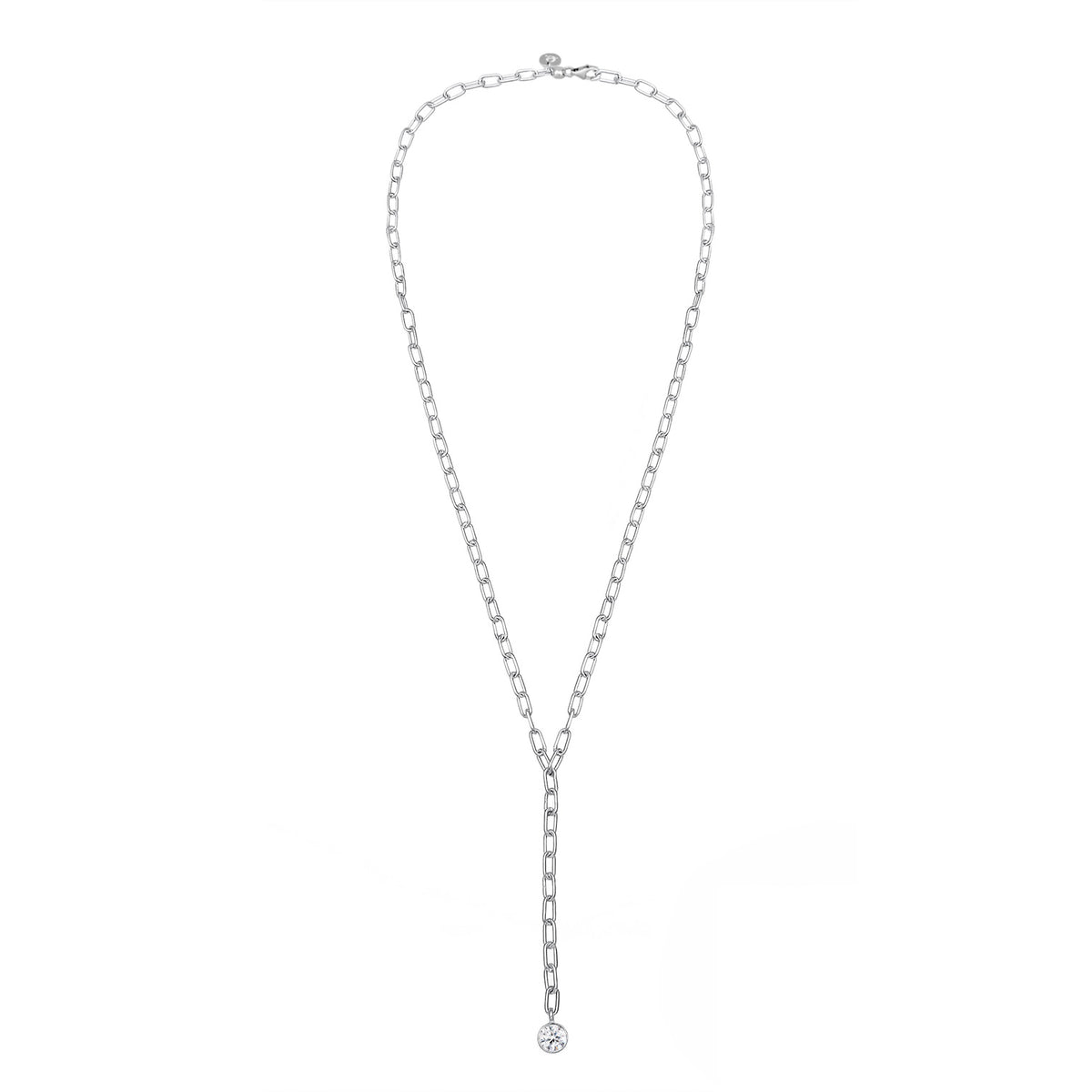 Silber - Elli PREMIUM | Solitär-Kette | Kristall (Weiß) | 925er Sterling Silber