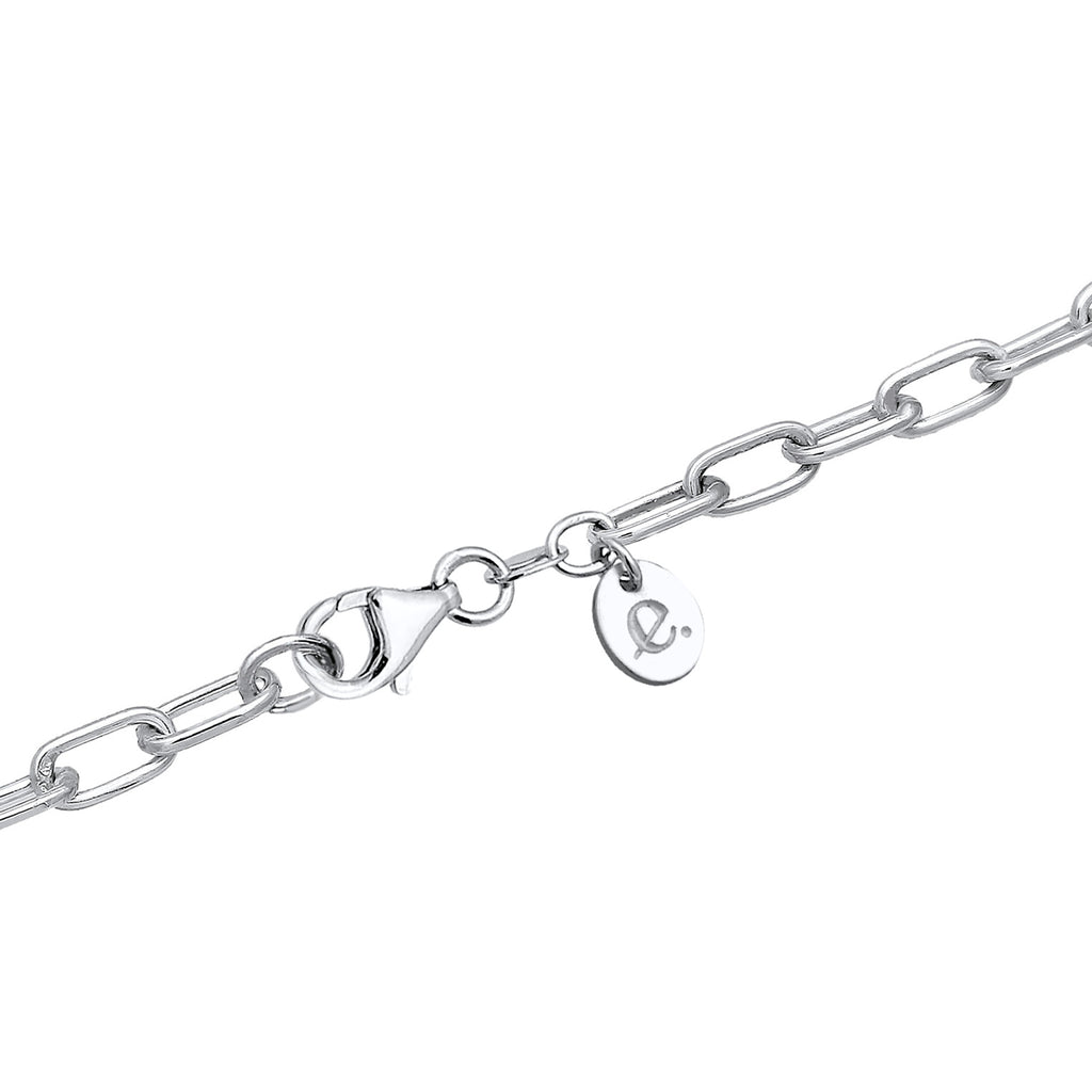 Silber - Elli PREMIUM | Solitär-Kette | Kristall (Weiß) | 925er Sterling Silber