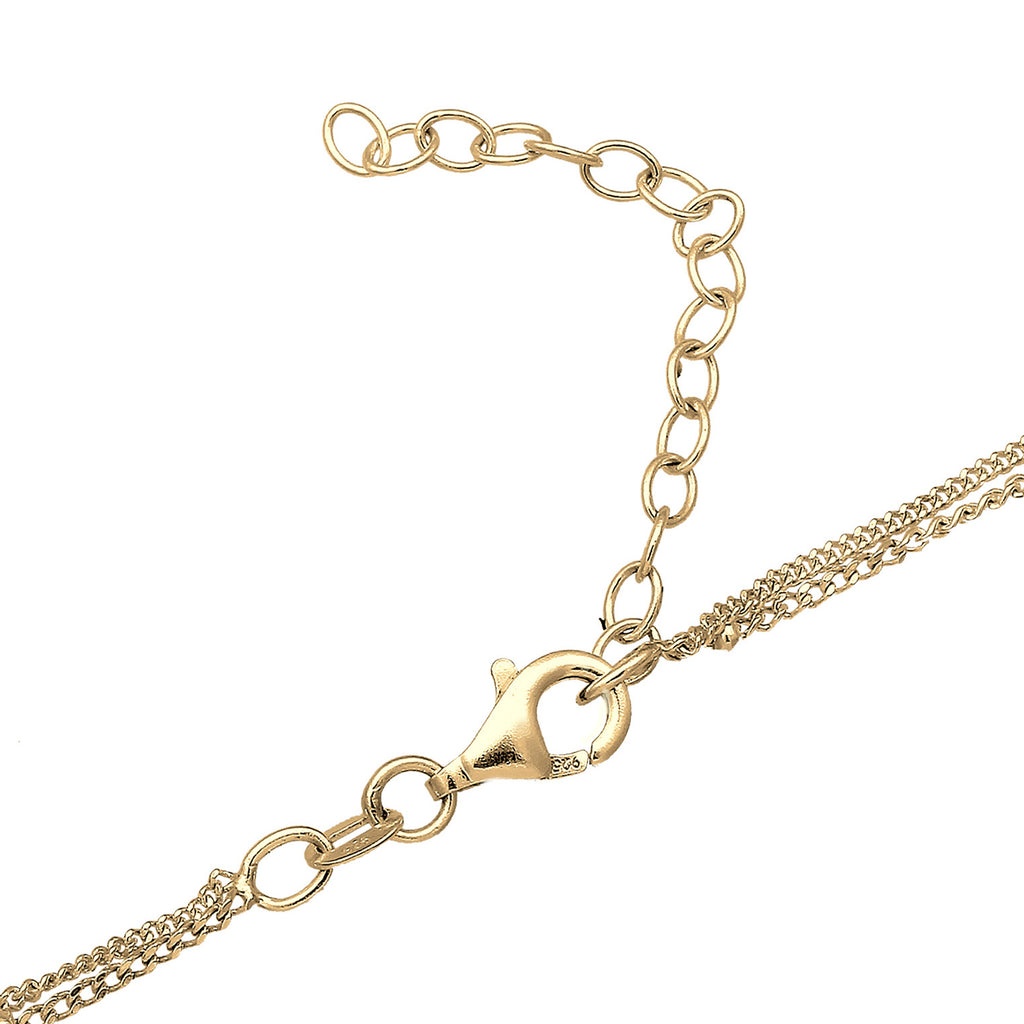 Gold - Elli | Choker | Opal (Weiß) | 925 Sterling Silber vergoldet
