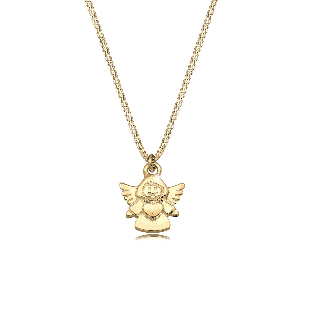 Gold - Elli PREMIUM | Halskette Engel | 375 Gelbgold