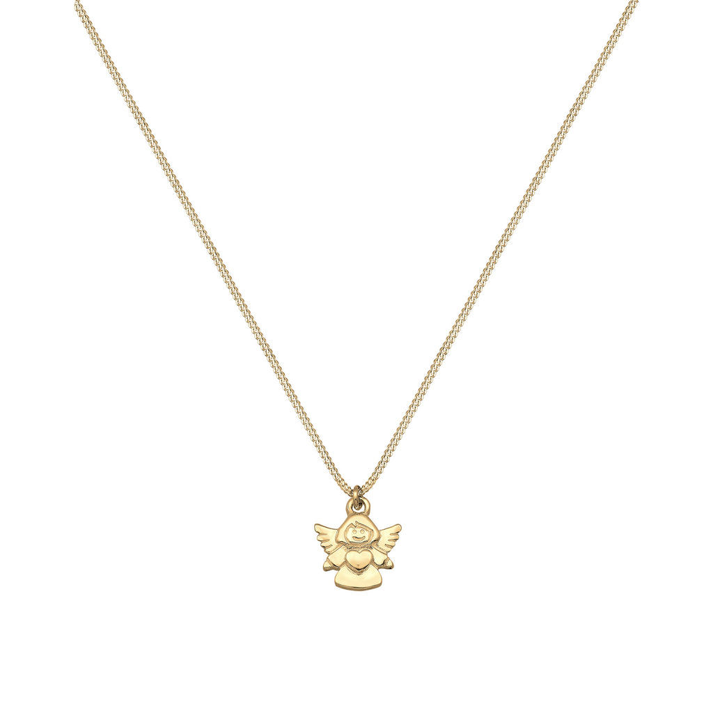 Gold - Elli PREMIUM | Halskette Engel | 375 Gelbgold