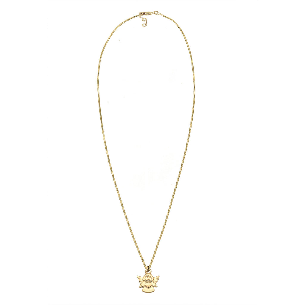 Gold - Elli PREMIUM | Halskette Engel | 375 Gelbgold