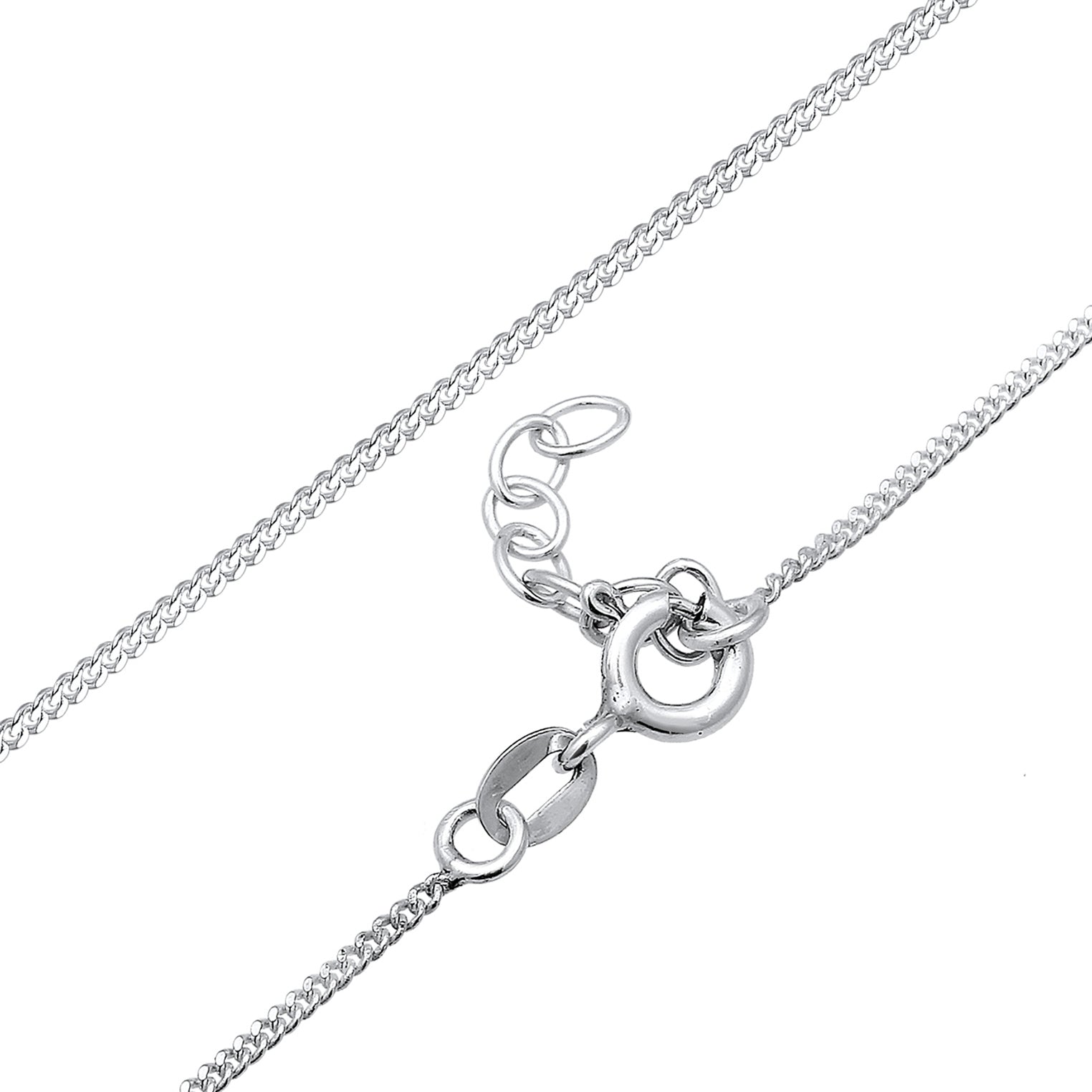 Silber - Elli | Halskette Hirsch | Mit Kristallen von Swarovski® (Rot) | 925er Sterling Silber