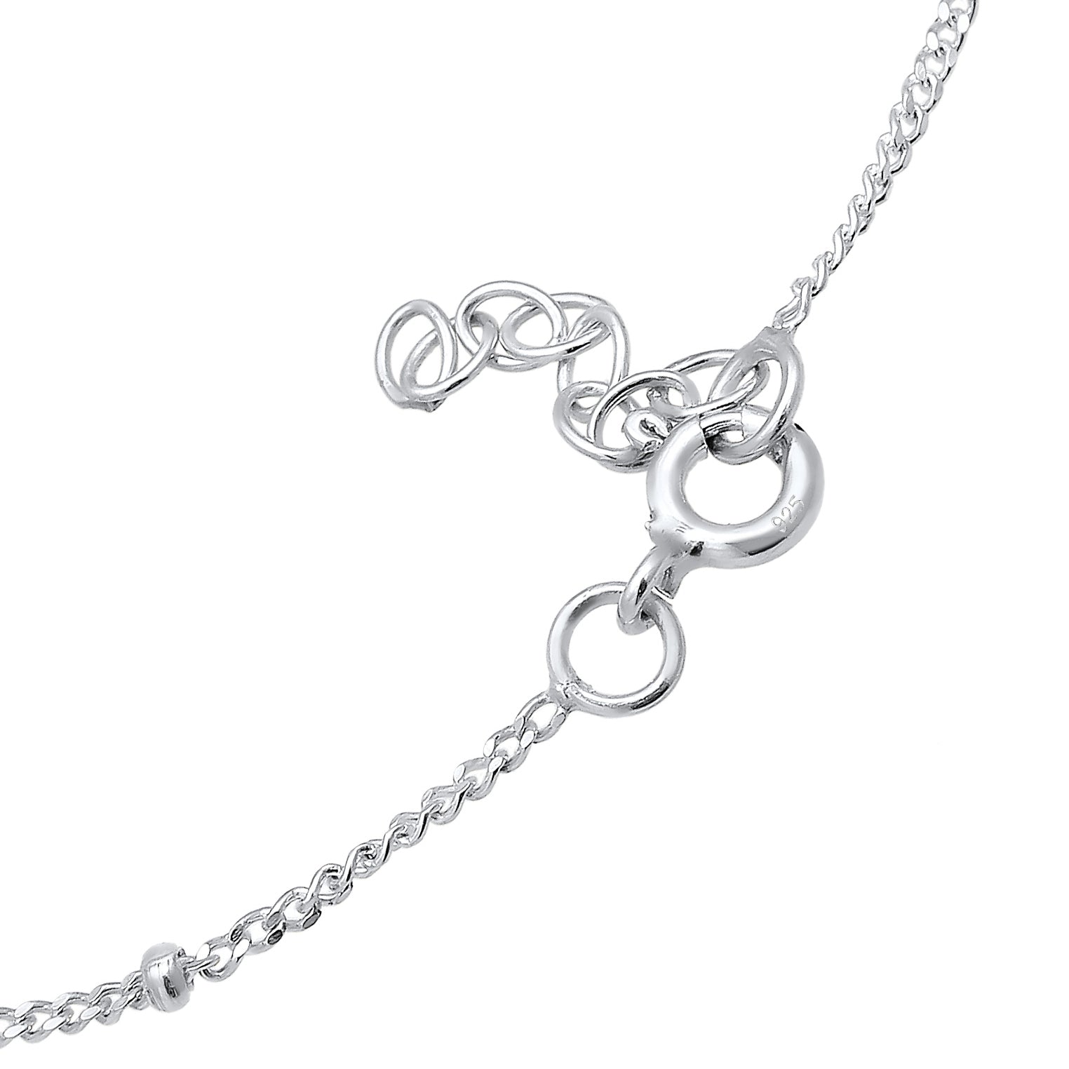 Silber - Elli | Kugel-Armband Astro | Topas ( Weiß ) | 925er Sterling Silber