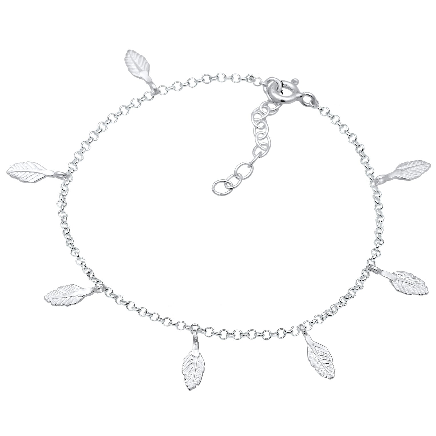 Silber - Elli | Armband Feder | 925er Sterling Silber