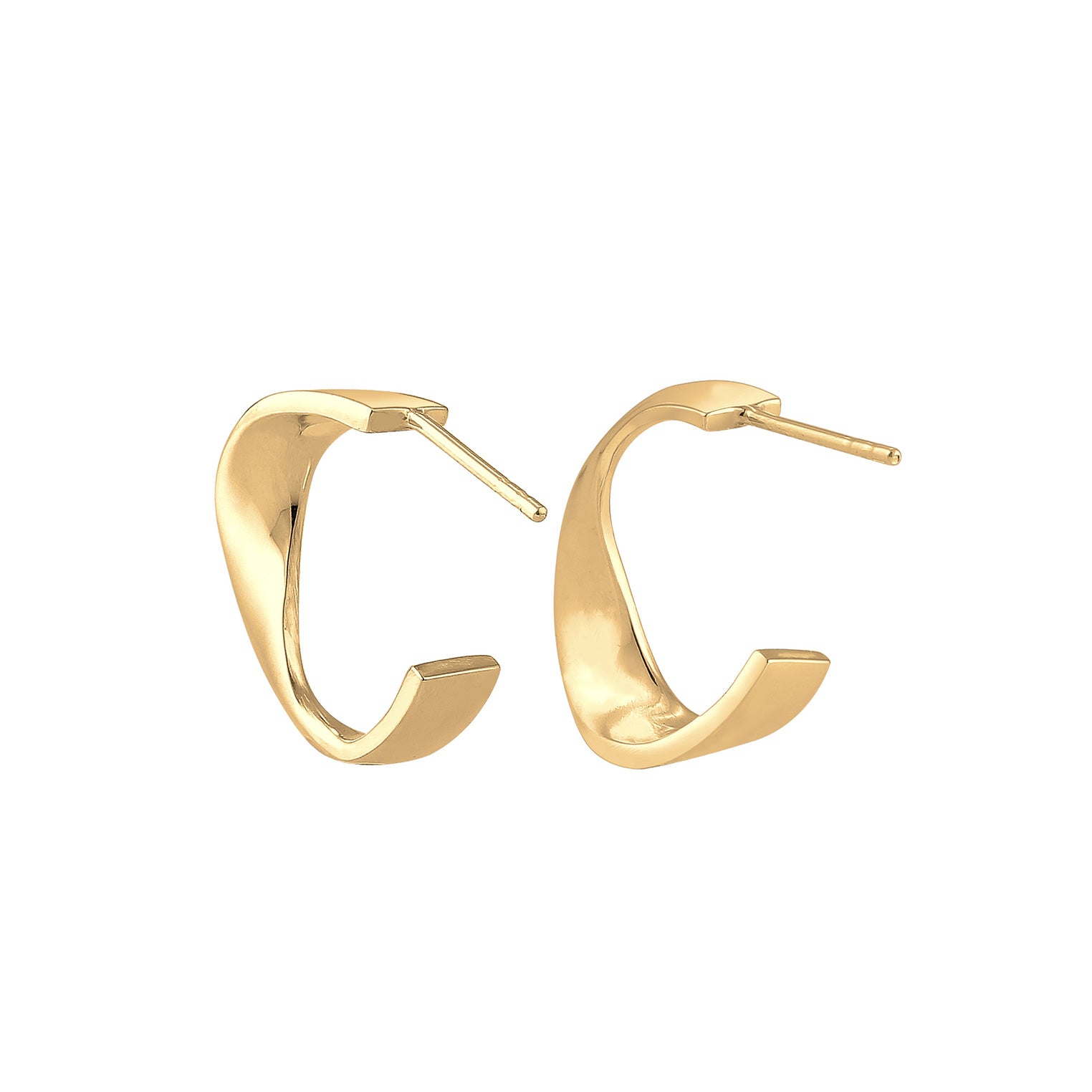 Gold - Elli | Creole | 925 Sterling Silber vergoldet