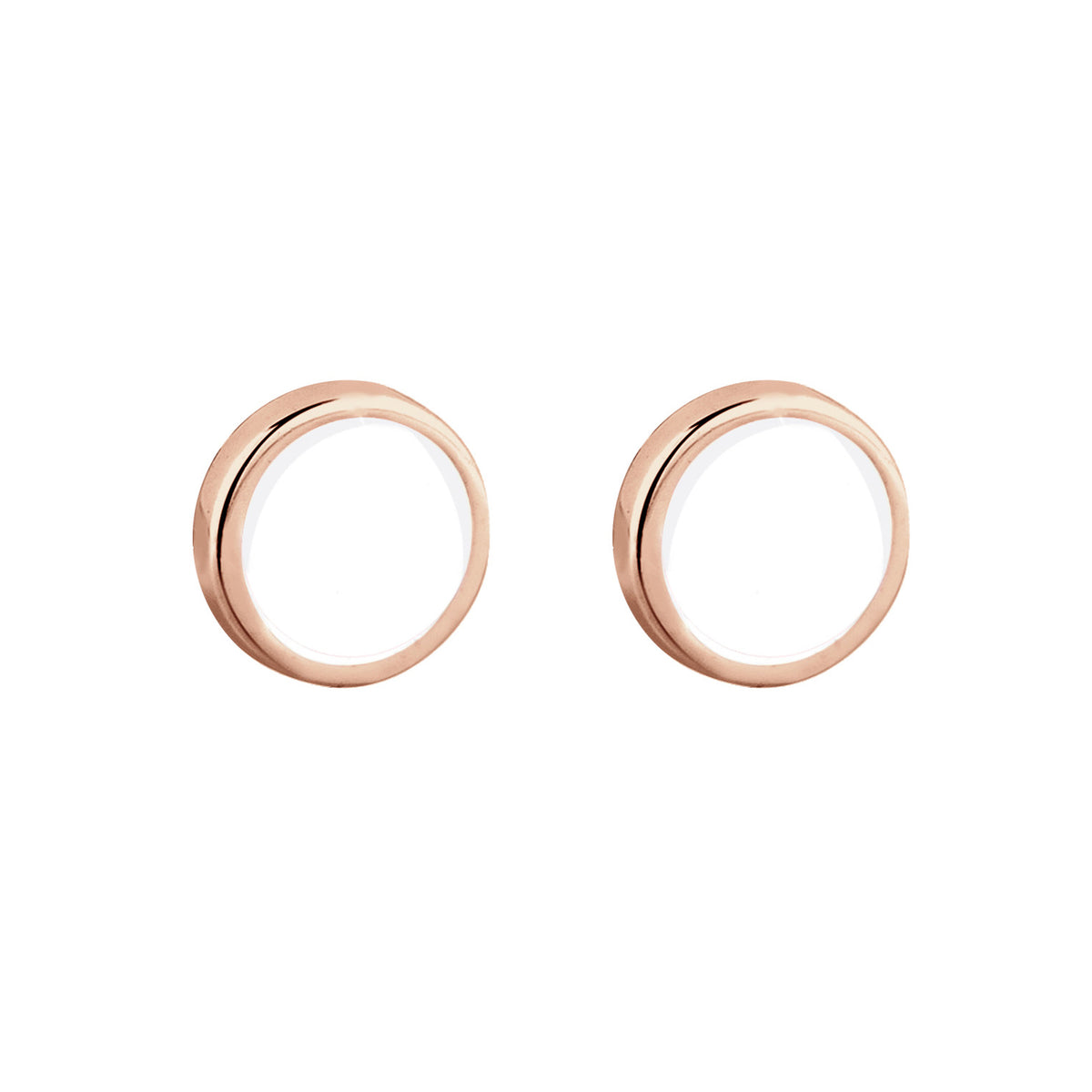 Roségold - Elli | Ohrstecker Kreis | 925 Sterling Silber Rosegold