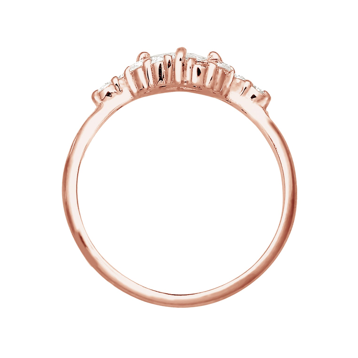 Roségold - Elli PREMIUM | Verlobungsring | Zirkonia ( Weiß ) | 925 Sterling Silber Rosegold