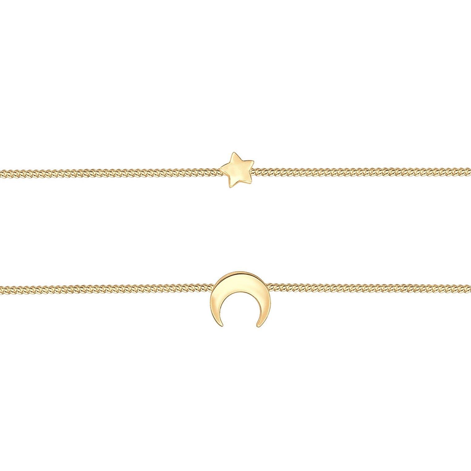 Gold - Elli | Layer-Choker Astro | 925 Sterling Silber vergoldet