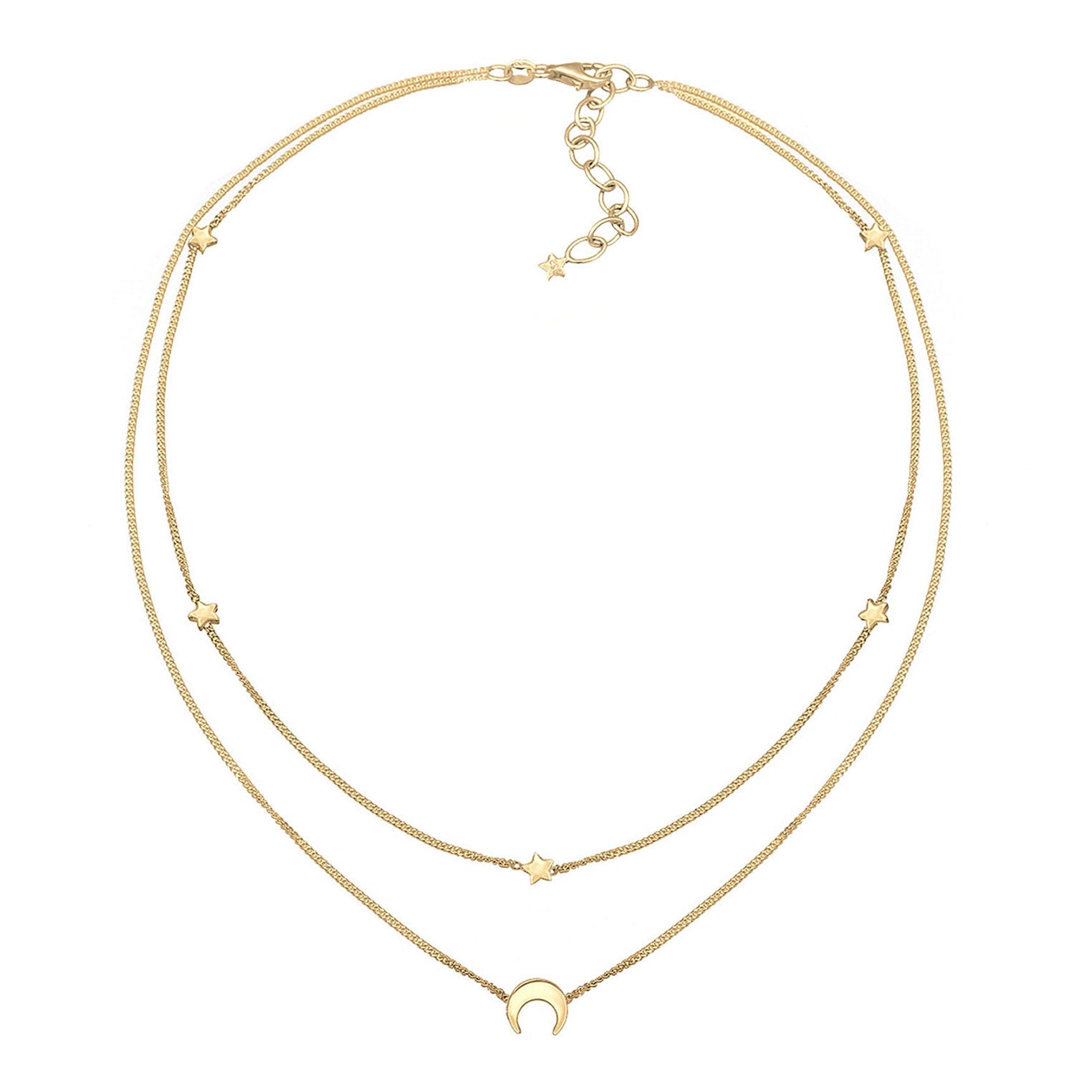 Gold - Elli | Layer-Choker Astro | 925 Sterling Silber vergoldet