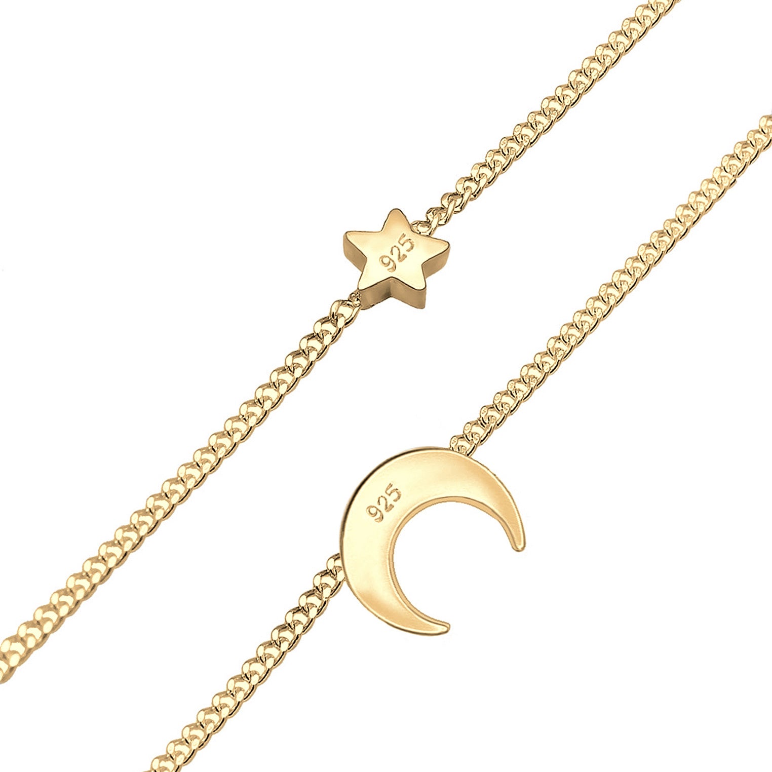 Gold - Elli | Layer-Choker Astro | 925 Sterling Silber vergoldet